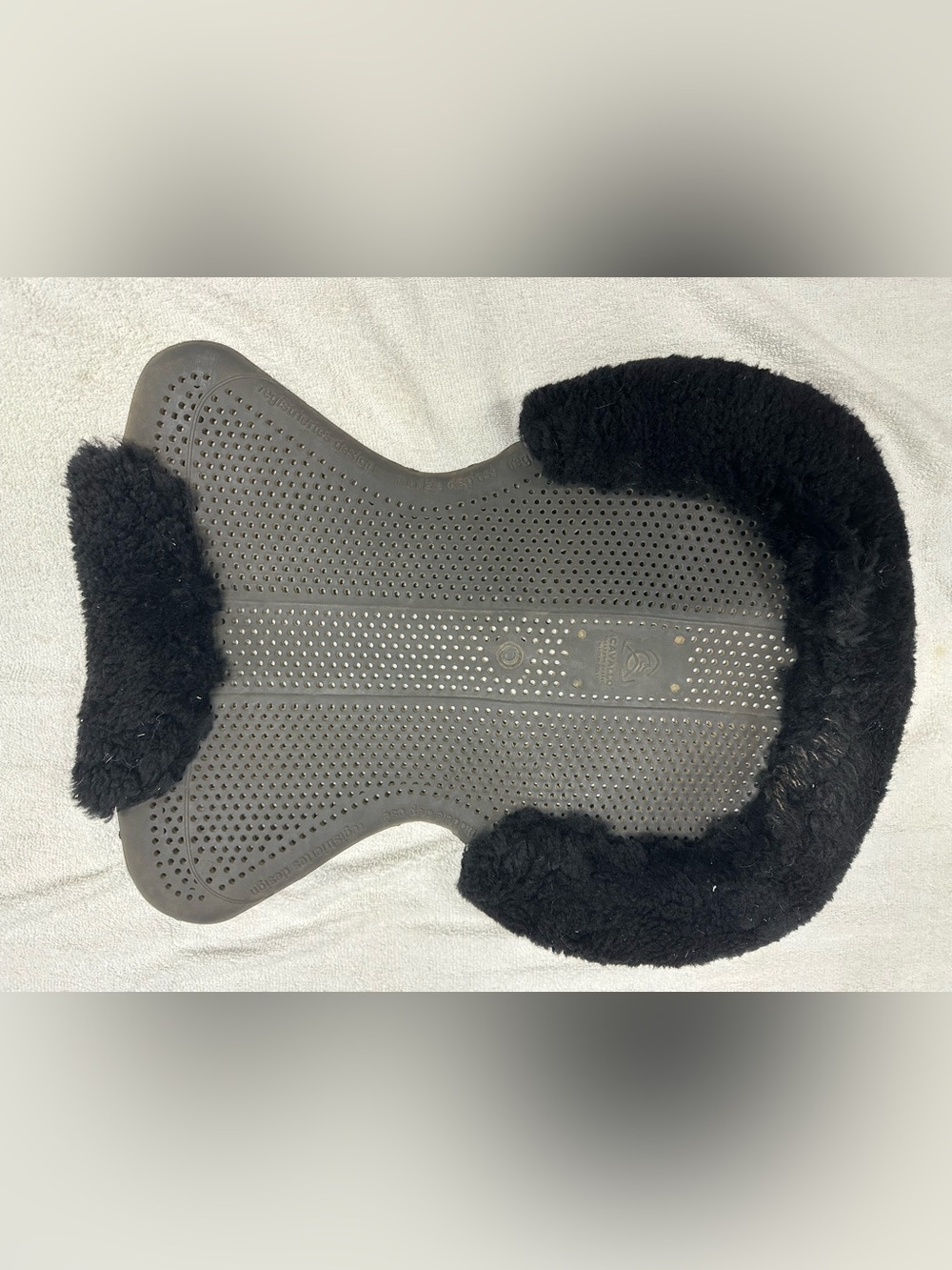 Acavallo Saddle Half Pad Blk Gel & Sheepskin Comfort Correction Shock Absorbing